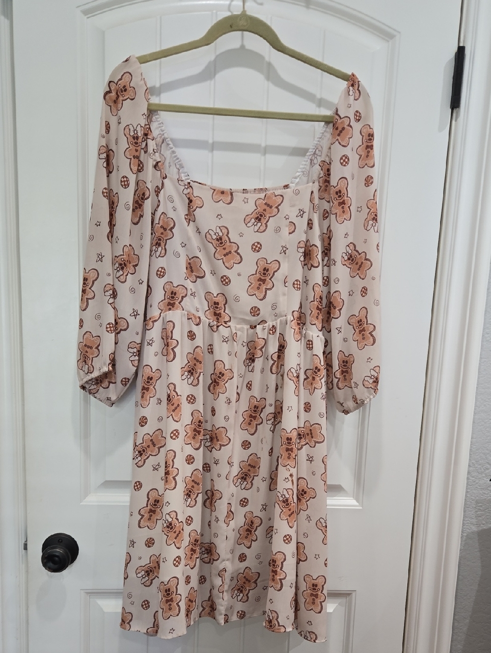 Disney Gingerbread Mickey Print Dress